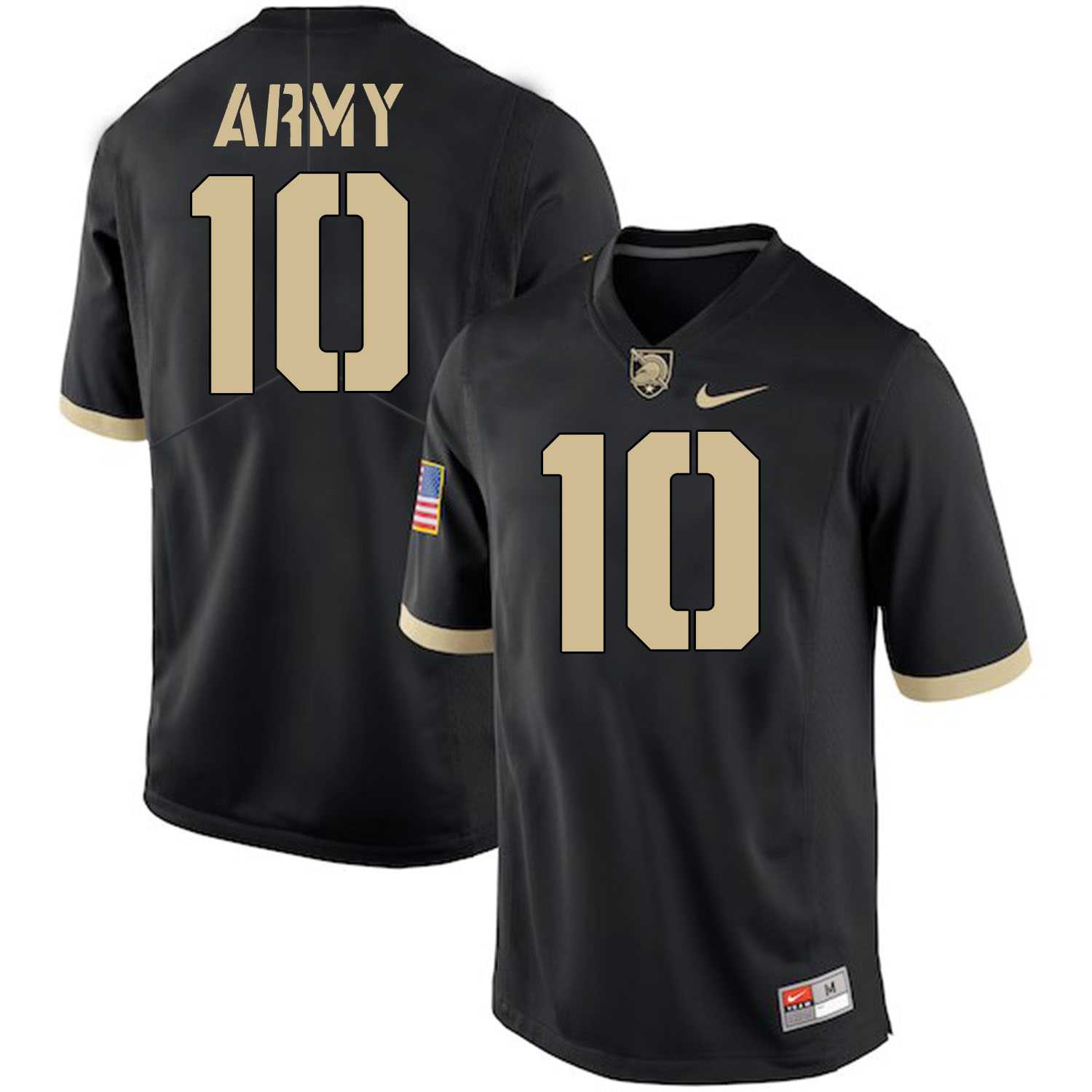 Army Black Knights #10 Mike Reynolds Black College Football Jersey